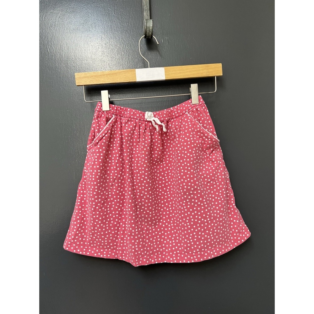 Hanna Andersson girls Sz 130 (8) pink white polka dot skirt